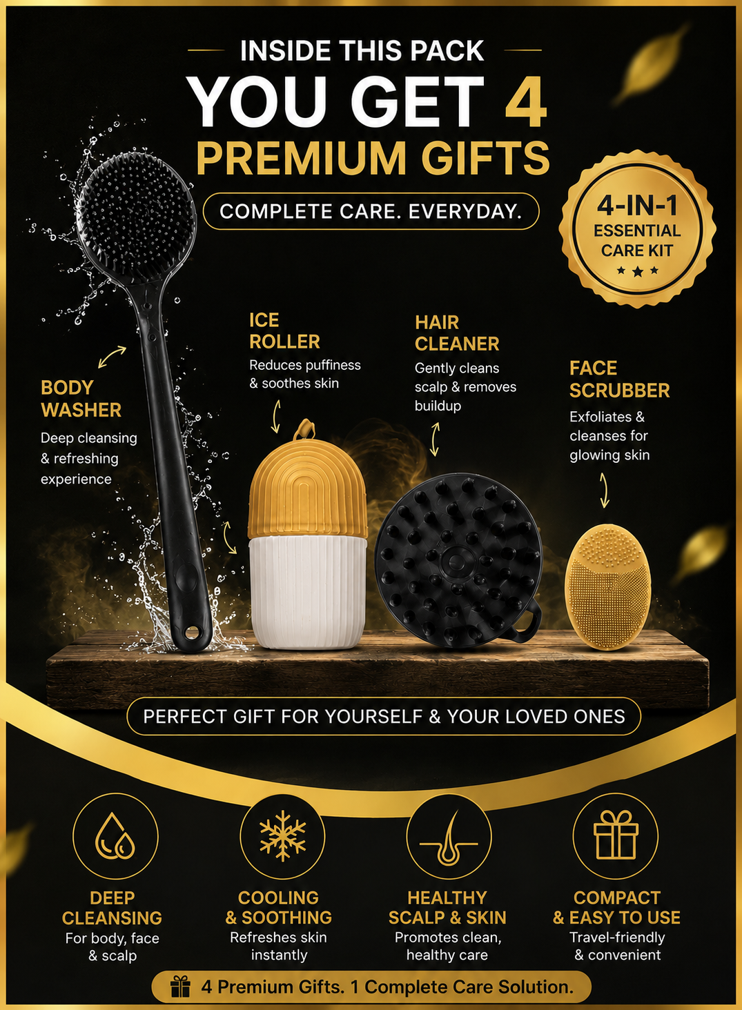 MOGZONE Advanced Detan Face Wash (Pack of 4) – Family Value Pack + Free Face Scrubber