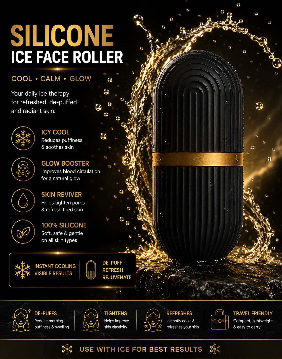 Mogzone Silicone Ice Face Roller